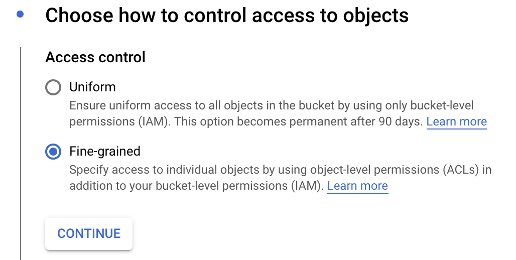 Setting up a GCS bucket for GA4 data